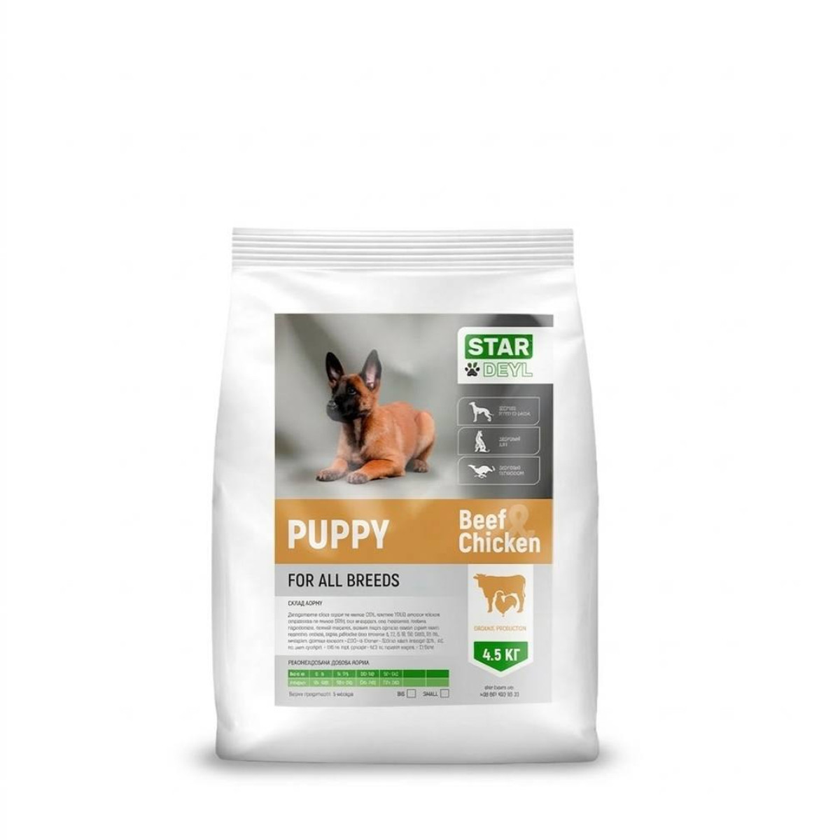 Сухой корм Puppy 4.5кг (курица + телятина) для щенков всех пород